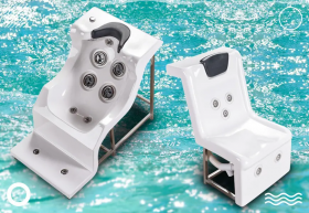 Hot sale one person Acrylic Hydro massage chair for swimming pool 