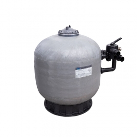 Side mount fiberglass sand filter tank 