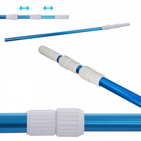 24 ft. Aluminum Telescopic Pole with Connect and Clean Locking Cone and Quick-Flip Clamps 