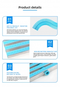 Aluminum Alloy Gratings Outdoor Swimming Pool Decoration Wavy Style Grating Pool Gutter Grating Swimmer 